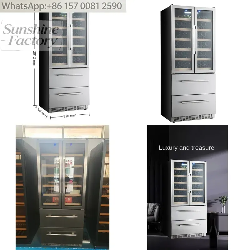 ثلاجة نبيذ NE-362 تجارية ومنزل - مراجعة Wine Beer Dual Zone وسعره